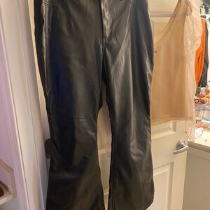 Hollister Black Leather Trousers
